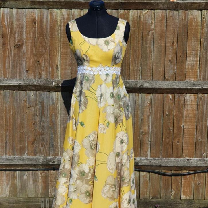 Yellow Muslin Maxi Dress